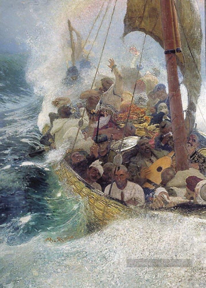 Cosaques sur la mer Noire 1908 Ilya Repin Peintures à l'huile